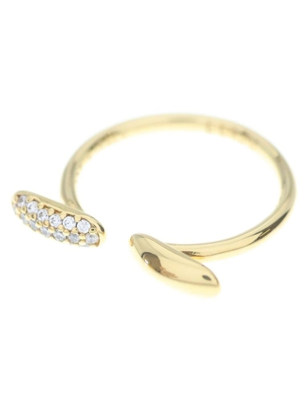 Fendi Fi Ro Ring Line Stone Gold
